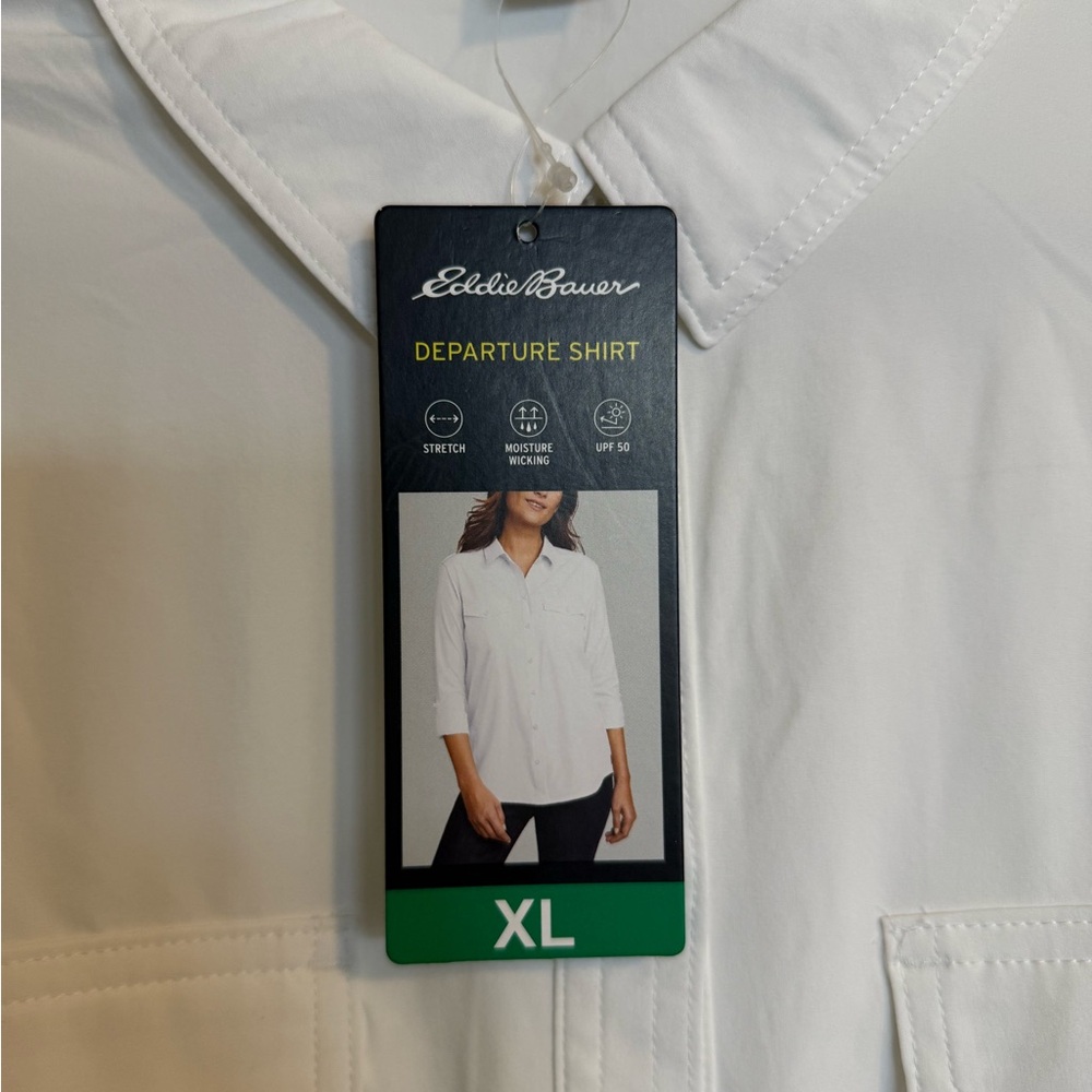 Eddie Bauer Crisp White Departure Shirt - Discounted Shipping
